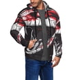 thumbnail image 2 of Honeii Fierce Red Viper Graphic Art Print Hoodies for Men, Pullover & Full Zip, Breathable Zip up Hoodie, Sweatshirt-Small, 2 of 5