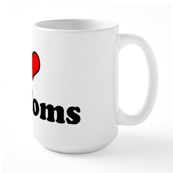 CafePress - I Heart Hot Moms Large Mug - 15 oz Ceramic Large White Novelty Mug
