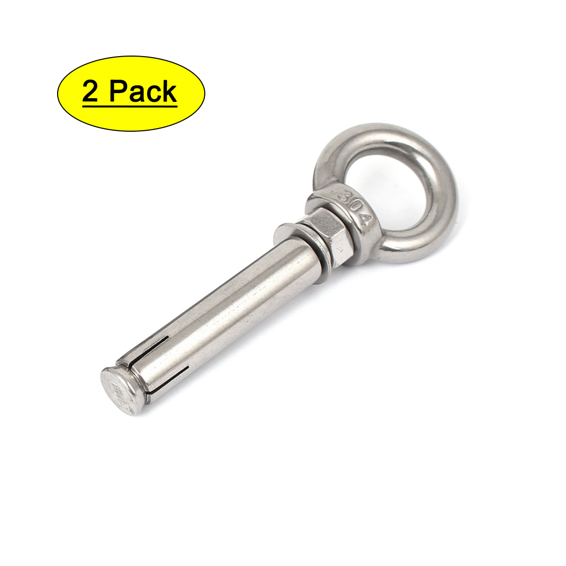 Uxcell Wire Rope Rawl Style Expanding Shield Anchor Eye Bolts M8x70mm