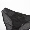 thumbnail image 6 of VONCOS Womens Sheer Mesh Panties - Breathable Low Rise Bikini Underwear with Lace Trim & Bow, 1-Pack, Black,Size XL, 6 of 8