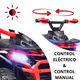 thumbnail image 2 of Montable Electrico para Niños Híbrido 4x4 con Bastón Dirigible y Pedal Acelerador Barras de Seguridad Luces Batería 6v - Rojo, 2 of 8