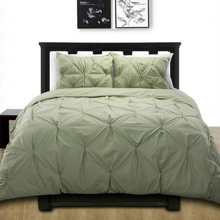 100 Percent Cotton 240 Thread Count Pintuck Duvet Cover Mini Set