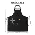 thumbnail image 4 of Stylish Black Bib Apron 2-Pack with Adjustable Straps Front Pocket & Decorative Fish Design - Perfect for Cooking & Crafting, 4 of 5