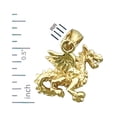 thumbnail image 2 of 14K Gold 3D Mythical Winged Dragon Charm, 2 of 5
