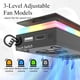 thumbnail image 4 of Ventilador de refrigeración RGB para Xbox Series S, sistema de refrigeración con velocidad ajustable en 3 niveles, tira de luz RGB con 7 modos, filtro de polvo, bajo nivel de ruido y 2 puertos USB, 4 of 6