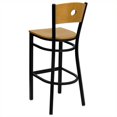 thumbnail image 3 of Bowery Hill Tabouret de Bar Arrière Rond Noir de 30 Po en Naturel, 3 of 3