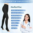 thumbnail image 3 of MARTINE MALL 1 Pairs 20-30 mmHg Compression Pantyhose for Women & Men, Medical Graduated Open Toe Compression Stockings（Black,XXL）, 3 of 6