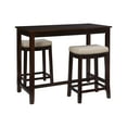 thumbnail image 4 of Linon Claridge 3-Piece Counter Height Tavern Set, Walnut with Natural Linen, 4 of 8