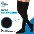 thumbnail image 6 of Extra Large Opaque Unisex Compression Stockings 20-30mmHg - Black, 5X-Large, 6 of 11