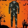 thumbnail image 4 of Robe de Famille Halloween Mode Décontractée Imprimée à Capuche Fermeture Éclair Combinaison Pyjama Confortable Tenue de Maison Assortie, 4 of 5