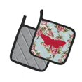 thumbnail image 1 of Moth Shabby Chic Blue Roses Par de agarraderas, 1 of 2