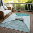 thumbnail image 6 of Addison Rugs Chantille Indoor/Outdoor Transitional Organic Teal Washable Rectangle Rug, 2'6" x 3'10", 6 of 6