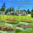 thumbnail image 2 of Slsy 3 in 1 Galvanized Raised Garden Bed with 87in Tall Arch Trellis for Climbing Plants, Galvanized Planter Garden Box Outdoor for Gardening,Green, 2 of 8