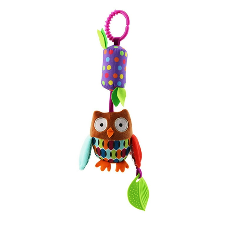 Pnellth Baby Hanging Rattle with Teether Crib Decoration Plush