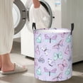 thumbnail image 4 of Picia Purple Butterfly Large Laundry Basket, Waterproof, Freestanding Laundry Hamper, Collapsible Tall Clothes Hamper with Extended Handles-Medium, 4 of 8