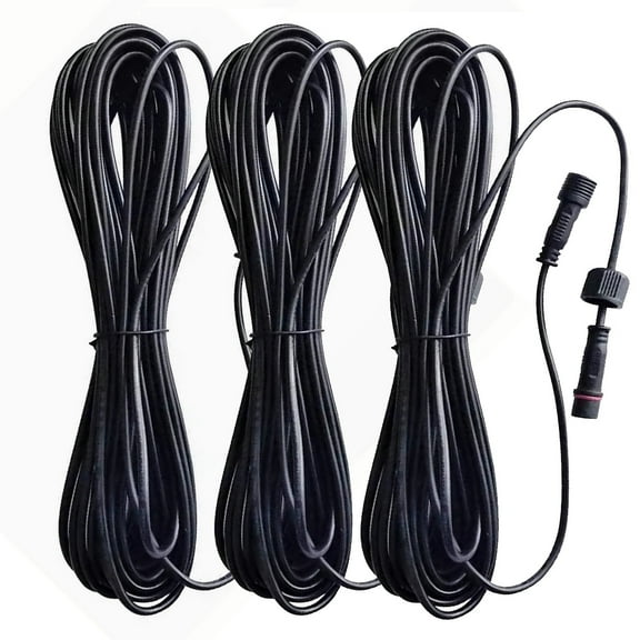 2 Pin Extension Cable for Solar Outdoor String Lights, 100 Ft Solar Strip Lights Waterproof Extension Cord