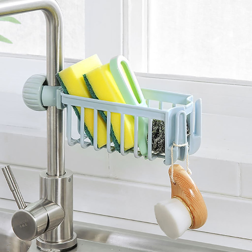 Kitchen Sink Faucet Sponge Soap Storage Organizer Cloth Drain Rack Holder Acces Kitchen Sink Faucet Sponge Soap Storage Organizer Cloth Drain Rack Holder Acces