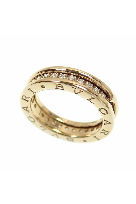Pre-Owned Bvlgari B.zero1 Ring for Women, Diamond, 18K Yellow Gold, Size 9, 6.1g, 750 (18k...