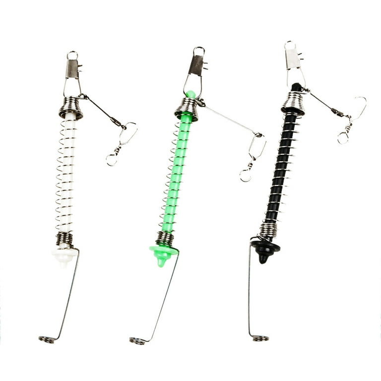 Automatic Fishing Hook Trigger Stainless Steel Spring Fishhook Bait Catch  Ejection Catapult Lazy Fishing Tackle 