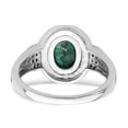 thumbnail image 5 of Sterling Silver Rhodium-plated Oxidized Faceted Recon. Turquoise Ring, 5 of 8