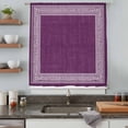 thumbnail image 5 of Dark Purple Retro Greek Key Sheer Curtains 45" Long, Geometric Greece Ancient Farmhouse Light Filering Curtains, Breathable Simi Curtain Privacy Drapes for Kitchen Bathroom Small Window Treatment, 5 of 9