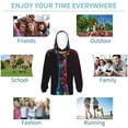 thumbnail image 5 of Fotbe Neon Psychedelic Giraffe Pattern Youth Pullover Hooded Sweatshirt, Boys Hoodie, Kangaroo Pocket Hoodie for Kids Girls -Large, 5 of 6