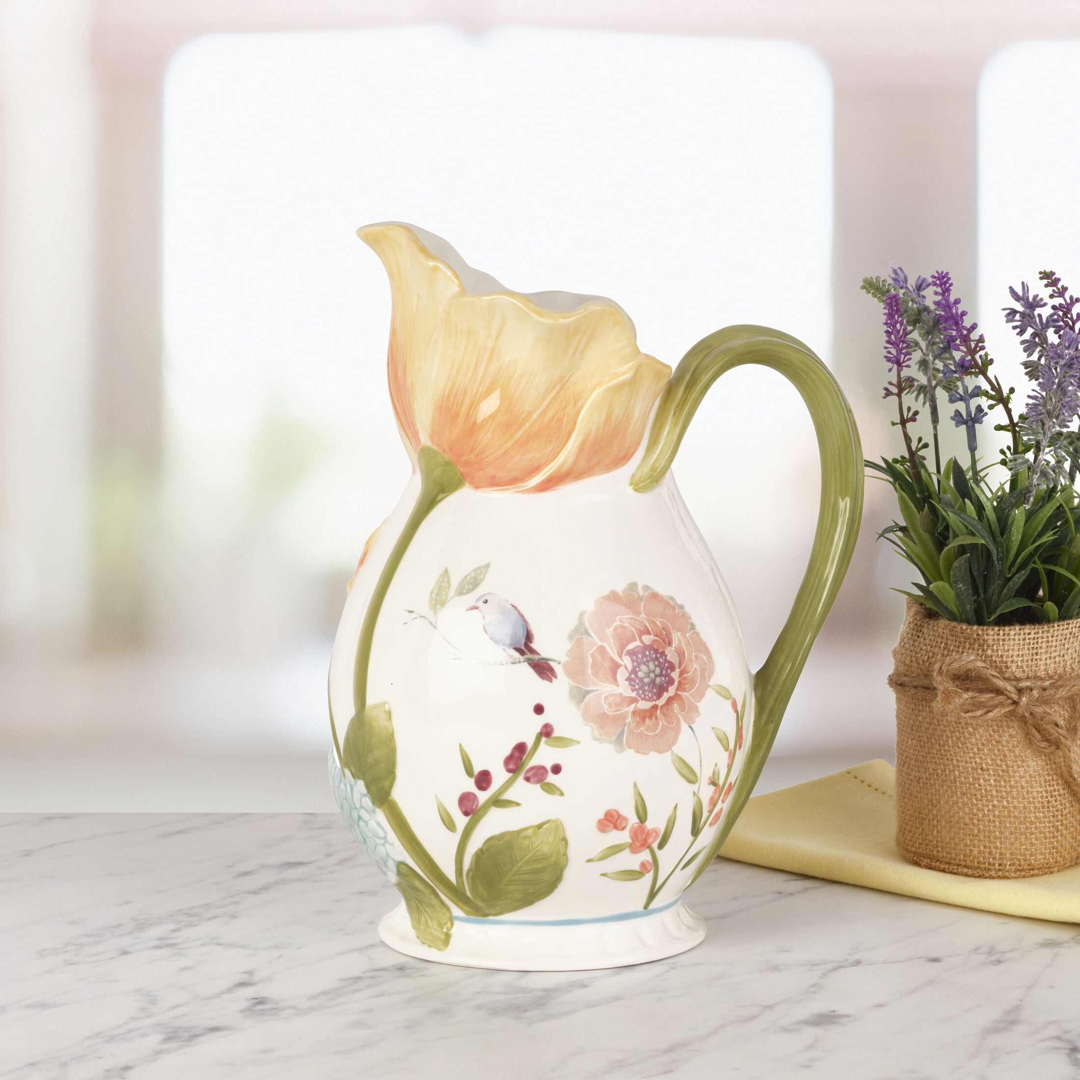 Fitz and Floyd Meadow 10.5 in Pitcher