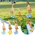 thumbnail image 6 of Duck Yard Decorations Yard Art Garden Puddle Ducks with Spotted Wellies Boots, Garden Decor Statues, Duck Figurine Statue - Waterproof Indoor & Outdoor Lawn Gnome Ornament, 6 of 6