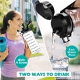 thumbnail image 5 of Botella de agua deportiva, con pajita y marcador de tiempo, botella de agua deportiva de gran capacidad a prueba de fugas, 5 of 5