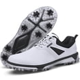 thumbnail image 2 of ULTIANT Men's Golf Shoes Fixed Nailless Sole Waterproof Lightweight No-Slip Walking shoes Size7.5-14, 2 of 2