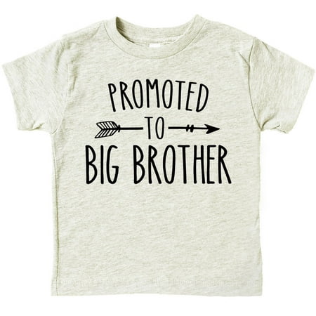 

Promoted to Big Brother Arrow Sibling Reveal Announcement Shirt for Boys Big Brother Sibling Outfit Natural Heather Shirt 12 Months