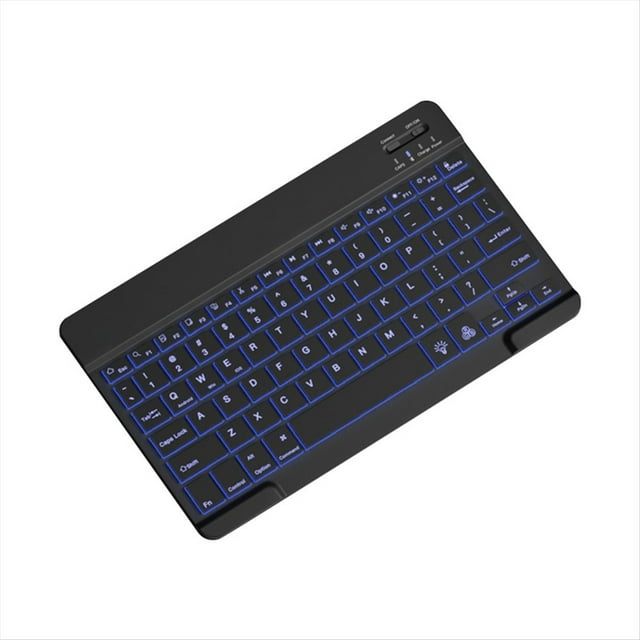 Teclado Retroiluminado de 10 Pulgadas Mini Teclado Silencioso Portátil Bluetooth para Teléfonos Celulares, Tabletas y Computadoras Portátiles Teclado Inalámbrico B