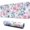 Pioneer Flower Floral, variant on Long Mouse Pads for Desk,Pioneer Flower Floral Print Pattern Desk Mats on Top Of Desks, Desk Mouse Pad Extra Large with 3mm Non-Slip Base and Stitched Edge for Gaming,Office,Work,Home 31.5"x11.8"
