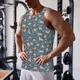 thumbnail image 5 of Lsque French Bulldog Yoga Pattern Mens Tank Tops Muscle Athletic Quick Dry Sleeveless Workout Fitness T Shirts Beach Tank Top, Loose-fit Sleeveless Shirt for Men-X-Large, 5 of 7
