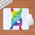 thumbnail image 3 of CafePress - French Bulldog Love Cartoon RAINBOW Mousepad - Non-slip Rubber Mousepad, Gaming Mouse Pad, 3 of 6