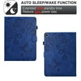 thumbnail image 3 of Case for Samsung Galaxy Tab S6 Lite 10.4" 2020 / 2022 / 2024, Classic PU Leather Folio Kickstand Magnetic Closure Slim Fit Cover with Auto Wake/Sleep Function Embossing - Darkblue, 3 of 6