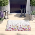 thumbnail image 2 of Pioneer Flower Floral Print Flannel Non Slip Door Rugs,Washable Door Mats Indoor,Decorative Door Mats,Dirt-Resistant and Absorbent Doormat for Entrance,Bedroom,Kitchen,Bathroom,23.5"x16", 2 of 5