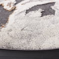 thumbnail image 4 of SAFAVIEH Cyrus Tendrils Abstract Shag Area Rug, Dark Gray/Orange, 6'7" x 6'7" Round, 4 of 12