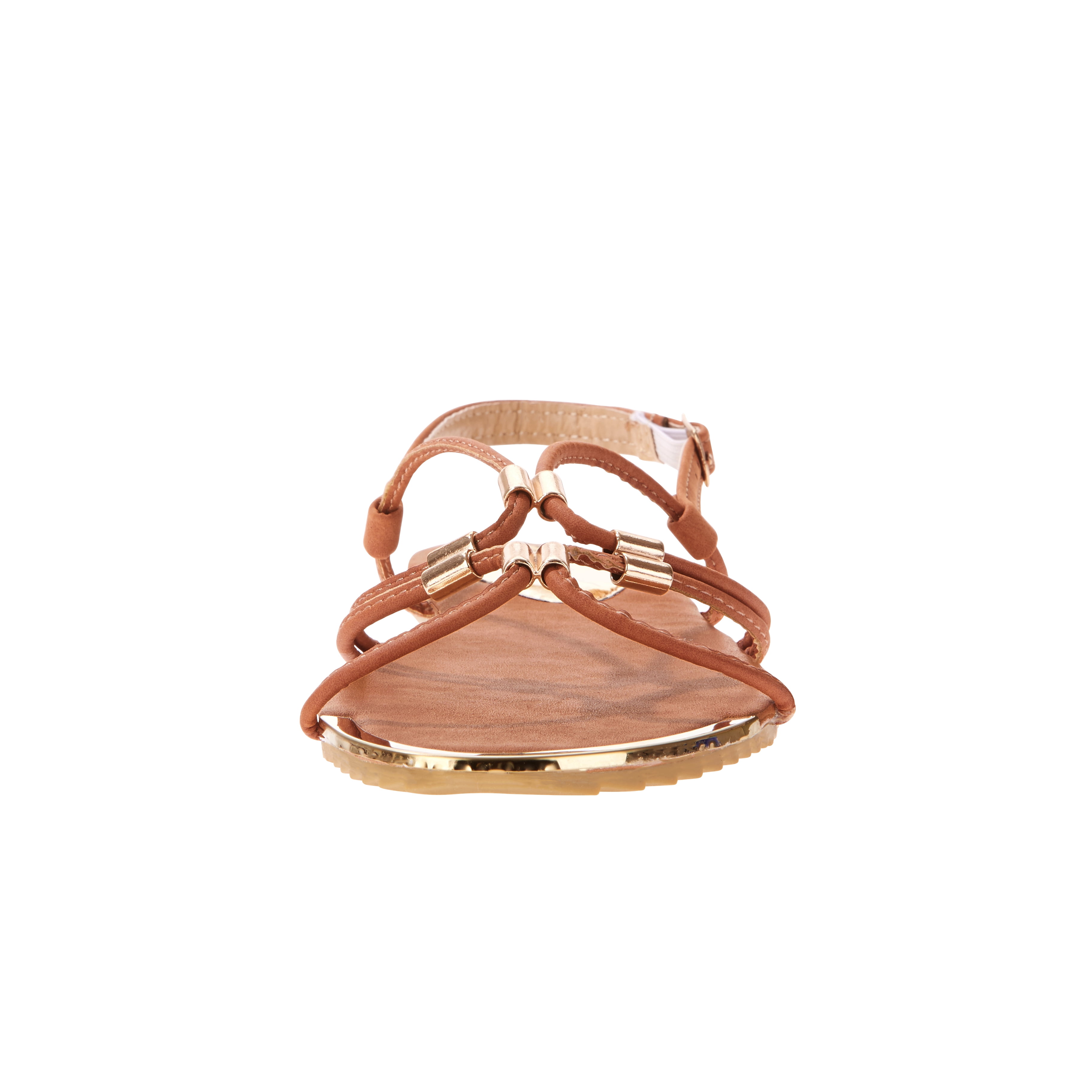 Victoria K Women's Gladiator Sandals with Gold Embellishments