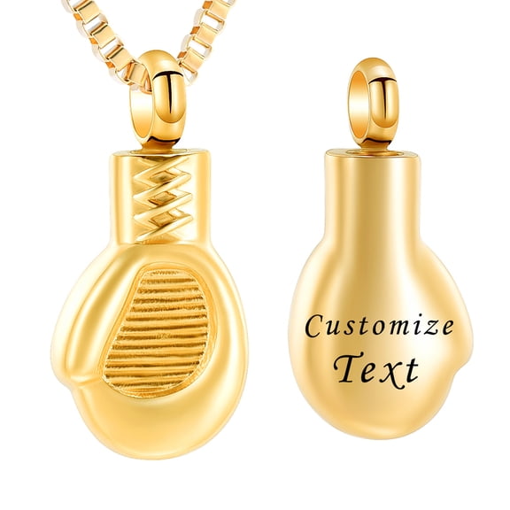 Boxing Gloves Cremation Jewelry for Ashes Holder Urn Necklace Lockets for Human Ashes for Memorial Boxer