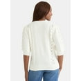 thumbnail image 3 of Time and Tru Women's Boyfriend Cardigan with Short Sleeves, Lightweight, Sizes XS-XXXL, 3 of 5