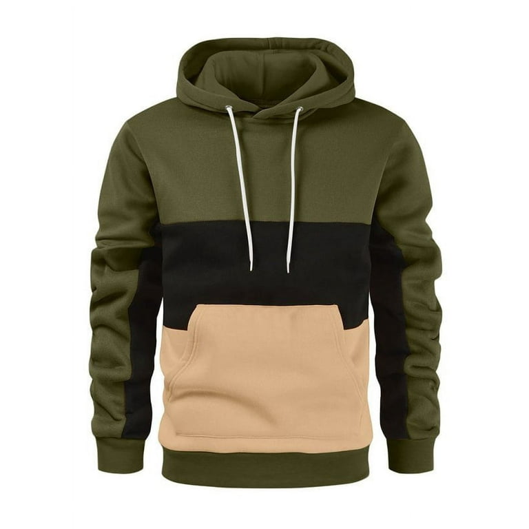Contrast Long Sleeve Hooded Sweatshirt Contrast Long Sleeve Hooded Sweatshirt