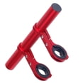 thumbnail image 3 of Shengyu Rallonge de Guidon de Bicyclette avec Doubles Pinces Barre de Poignée Amovible Support de Téléphone Support d'Extension de Lampe de Poche Support Rack Rouge Alliage d'Aluminium 1 Ensemble, 3 of 6