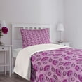 thumbnail image 5 of Ambesonne Purple Quilted Bedspread Set 2 Pcs, Nature Inspired Flora, Twin Size, Purple Lilac Dark Purple, 5 of 6
