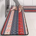 thumbnail image 2 of Kitchen Rugs Sets Of 2,Red and Blue Christmas Knitted Pattern Anti Fatigue Kitchen Mat Rugs Non Slip Washable,Decorative Kitchen Floor Mats for Kitchen,Sink,Laundry,17"x47"+17"x47", 2 of 5