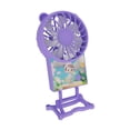 thumbnail image 3 of Ventilador de mano, ventilador personal, resistente, silencioso, ligero, plegable, ventilador de viaje, ventilador portátil pequeño para coche, hogar, Violeta, 3 of 9