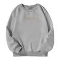 thumbnail image 7 of SGMVNU Girls Casual Long Sleeve Sweatshirt 3-4 Years Fashion Oversized Sweatshirt Letter Graphic Kids Crew Neck Cute Pullover Relaxed Fit Tops Grey, 7 of 7
