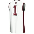 thumbnail image 3 of Unisex GameDay Greats #1 White South Carolina Gamecocks Lightweight Basketball Jersey, 3 of 4