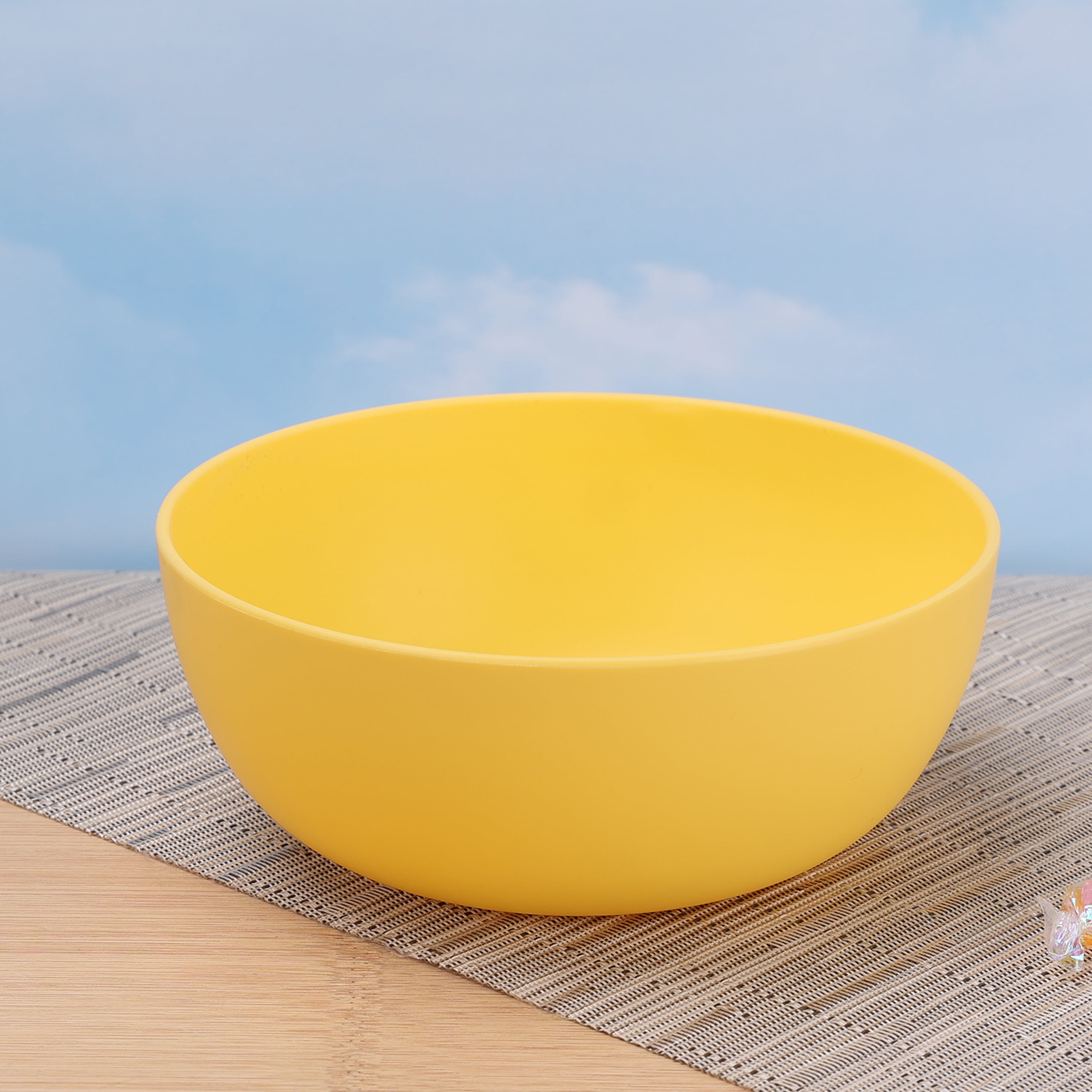 Set of 4, Mainstays Plastic Cereal Salad Bowls Round RED 38 oz for sale  online
