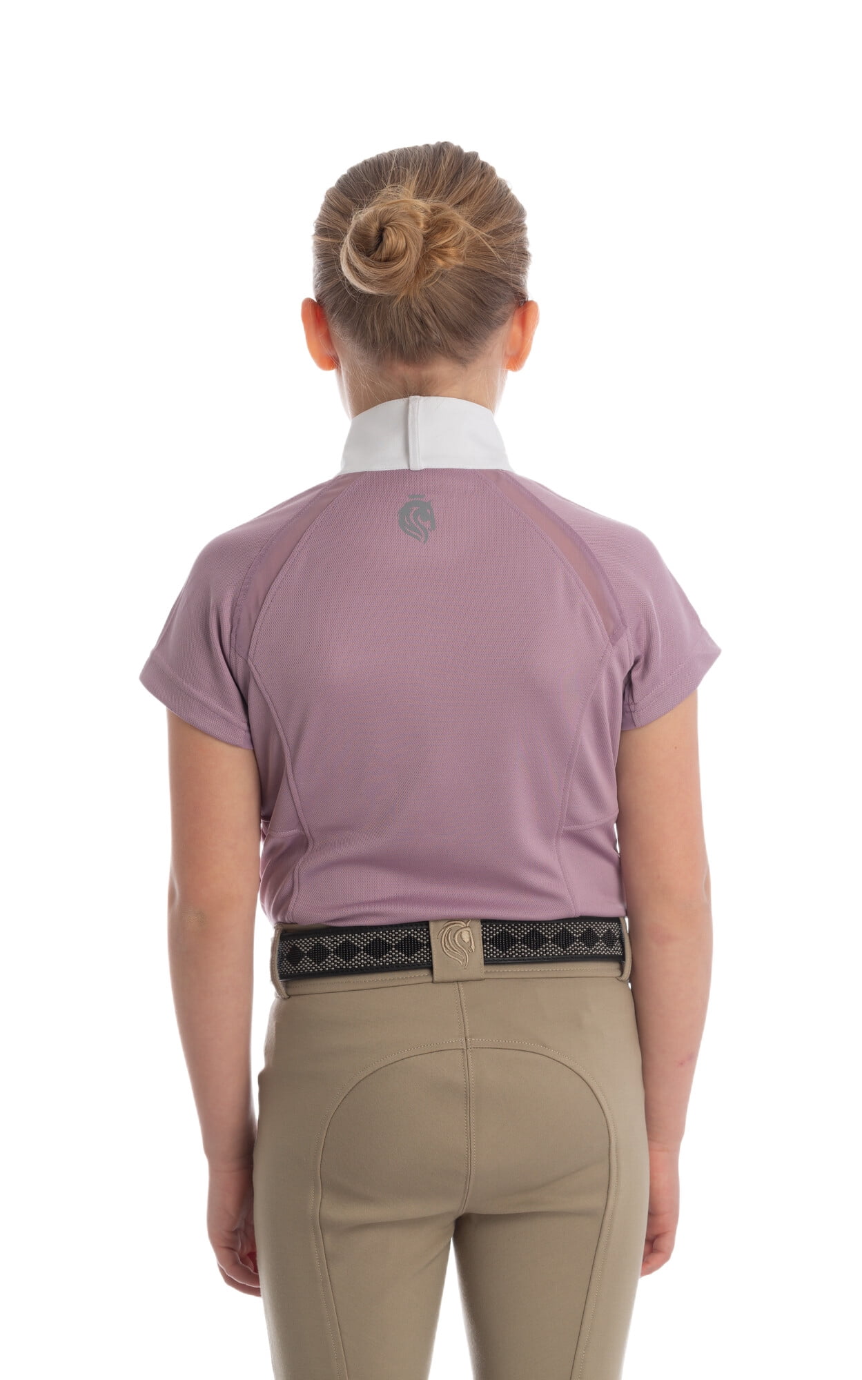 Equinavia Lotta Kids Equestrian Show Shirt - Short Sleeved Performance Shirt with Cooling Mesh